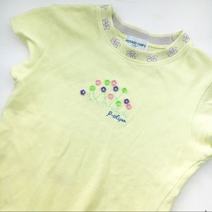 Potato Chips Pale Green Kids’ Tee W/ Mock Neck